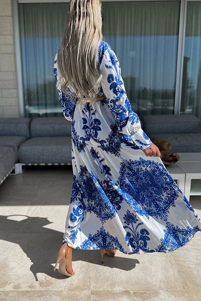 Eleanor - Baroque Print Maxi Dress