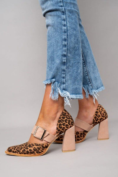 Avano™ – Leopard Suede Sandals with Stable Heel