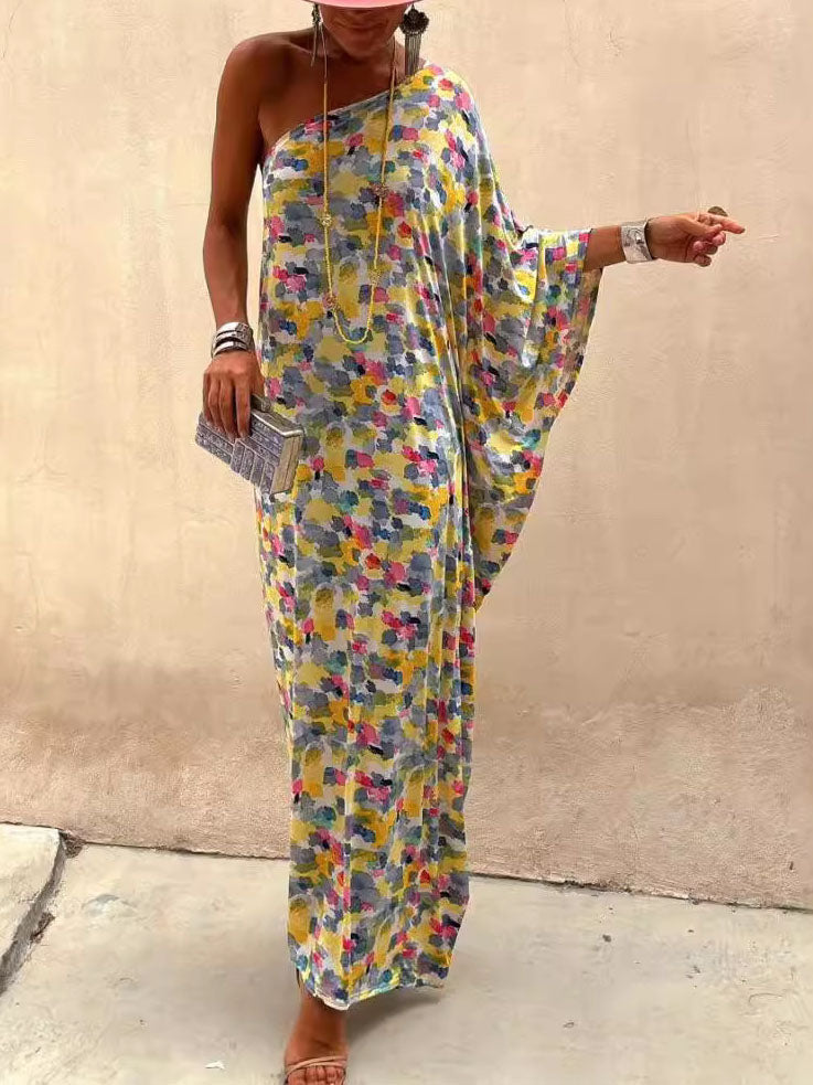 Mabel - Classic One Shoulder Maxi Dress