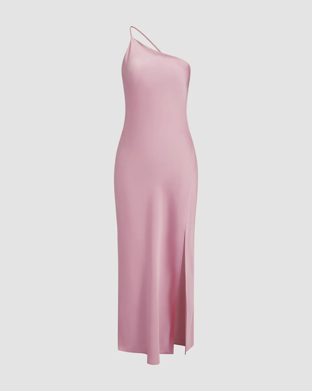 Maliah | Moonlight Open Back Satin Slit Long Dress