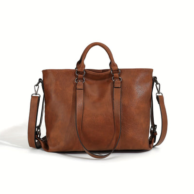 Melanie - Faux Leather Tote Bag