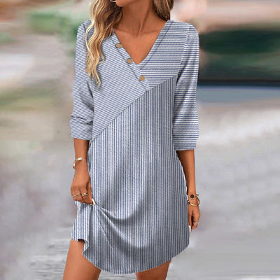 Nene – [Long Sleeves] Vintage Striped Dress