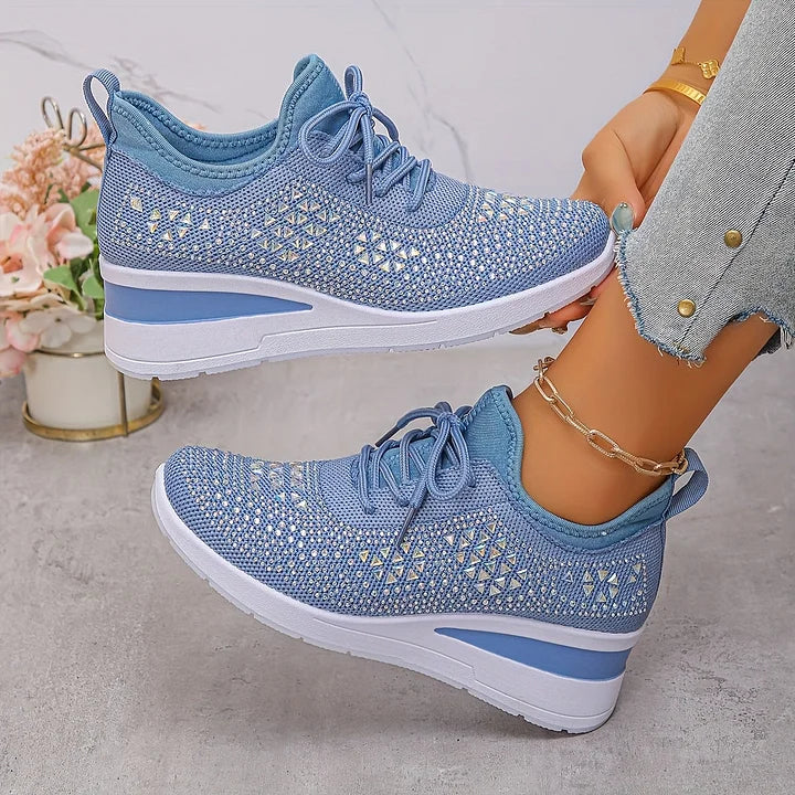 Giselle™ – Orthopaedic Sneakers with Sparkling Rhinestones
