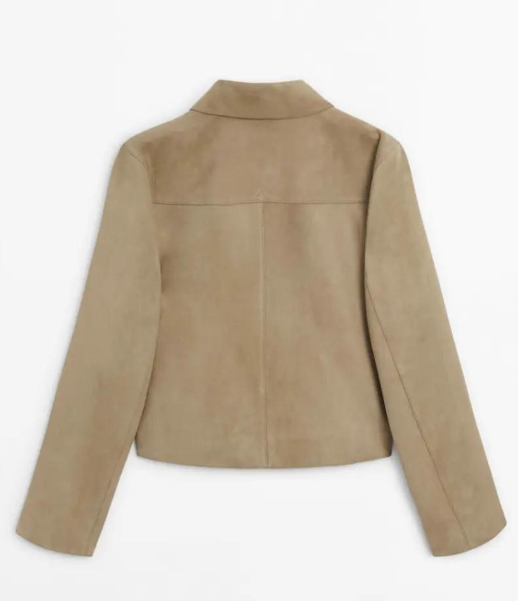 Karly - Beige Leather Jacket