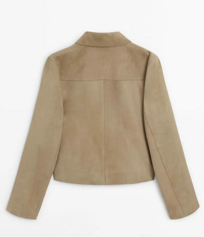 Karly - Beige Leather Jacket