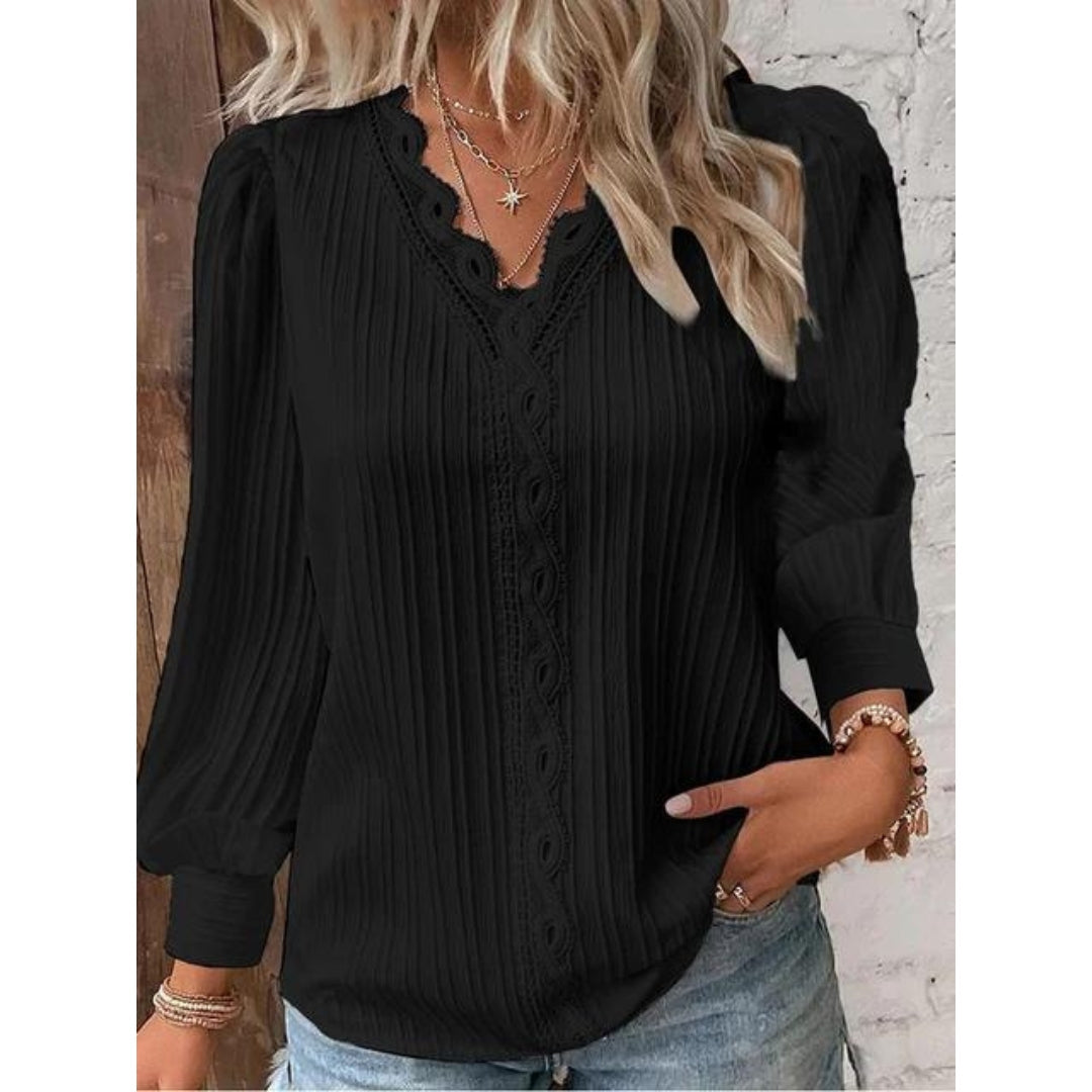 Isla | Pintuck Lace Blouse
