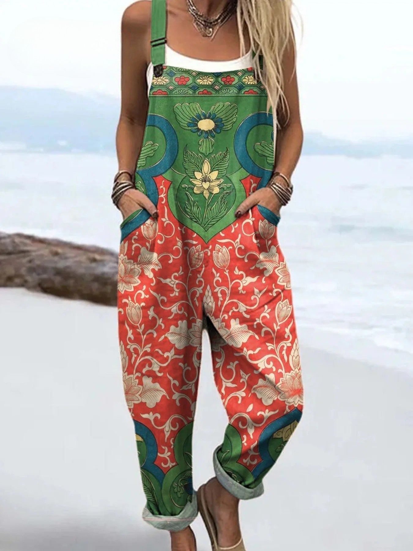 Sanne - Garden Blossom Boho Overalls