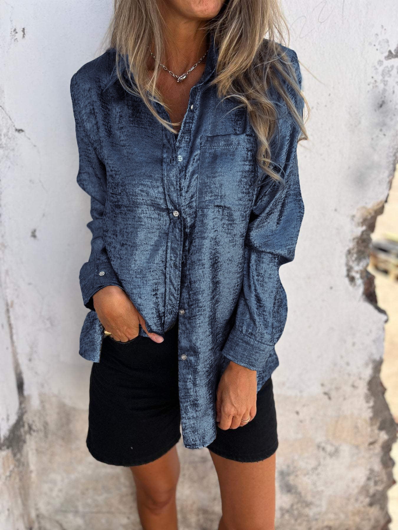 Lunaria | Shimmer Button-up Shirt