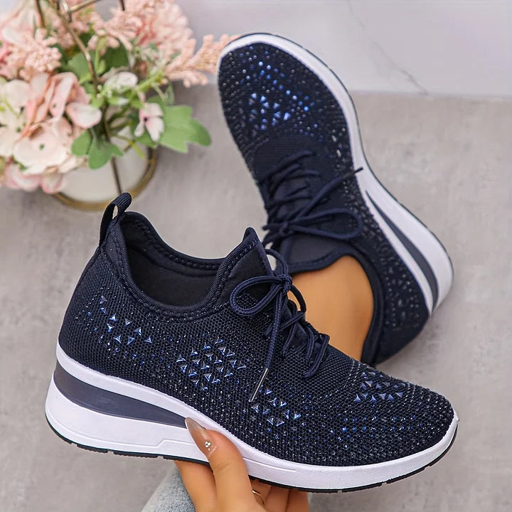 Giselle™ – Orthopaedic Sneakers with Sparkling Rhinestones