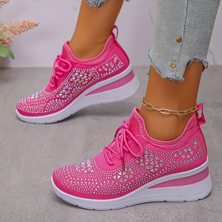 Giselle™ – Orthopaedic Sneakers with Sparkling Rhinestones
