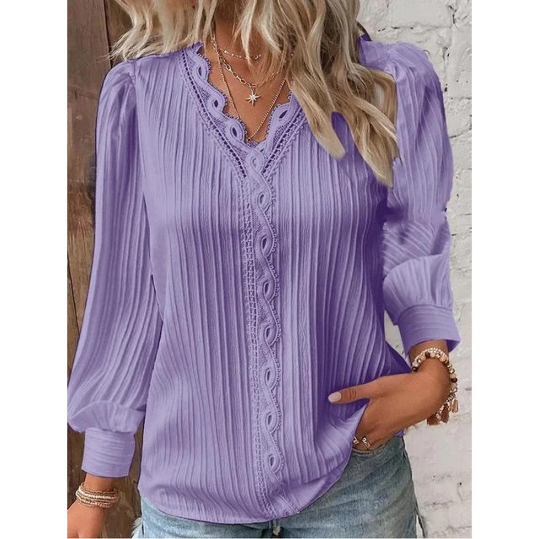 Isla | Pintuck Lace Blouse