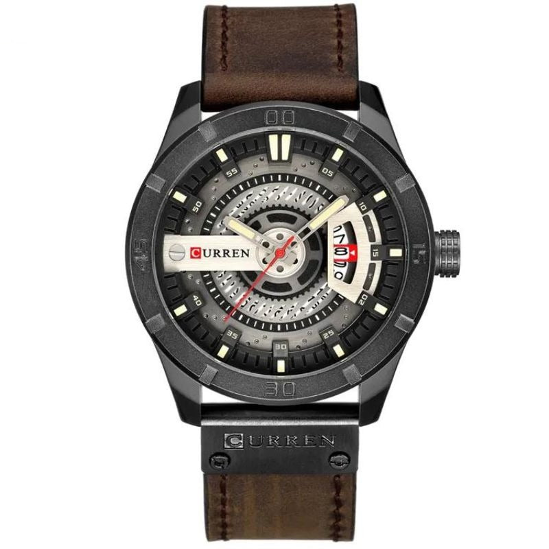 Men's Sporty Military Watch with Quartz Movement