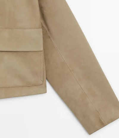 Karly - Beige Leather Jacket