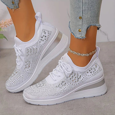 Giselle™ – Orthopaedic Sneakers with Sparkling Rhinestones