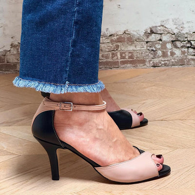 Leara™ – Mid-Heel Court Shoes with Ankle Strap