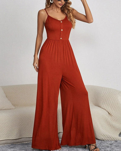 Patricia™ - Buttoned Minimal Jumpsuit