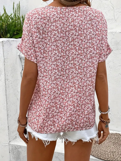 Floral Button-up Blouse