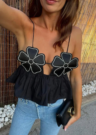 Veronica | Embellished Cropped Top