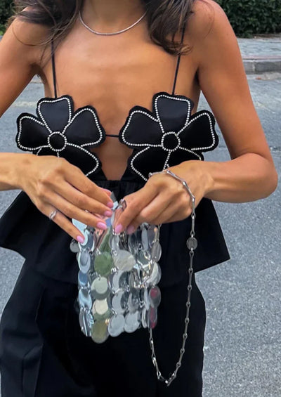 Veronica | Embellished Cropped Top