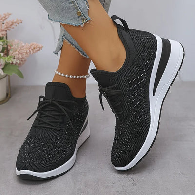 Giselle™ – Orthopaedic Sneakers with Sparkling Rhinestones