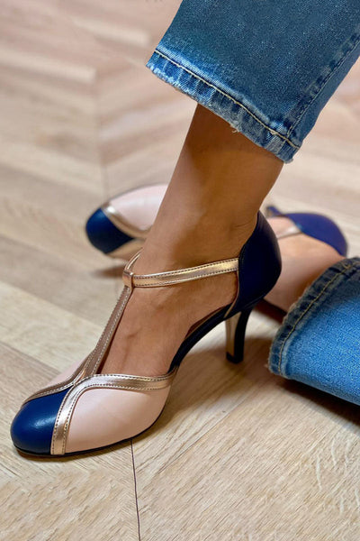 Laya™ – Colourful and Comfortable T-Strap Court Shoes with Round Toe