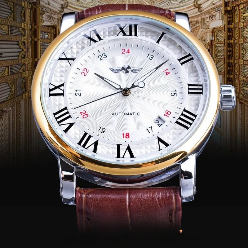 Luxurious Automatic Leather Watch