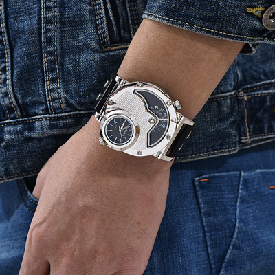 Watch With Multiple Time Zones on a Leather Strap