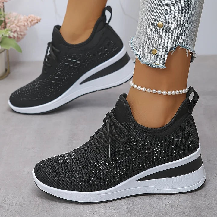 Giselle™ – Orthopaedic Sneakers with Sparkling Rhinestones