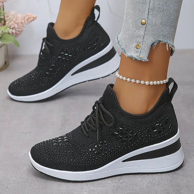 Giselle™ – Orthopaedic Sneakers with Sparkling Rhinestones