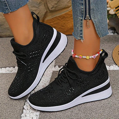 Giselle™ – Orthopaedic Sneakers with Sparkling Rhinestones