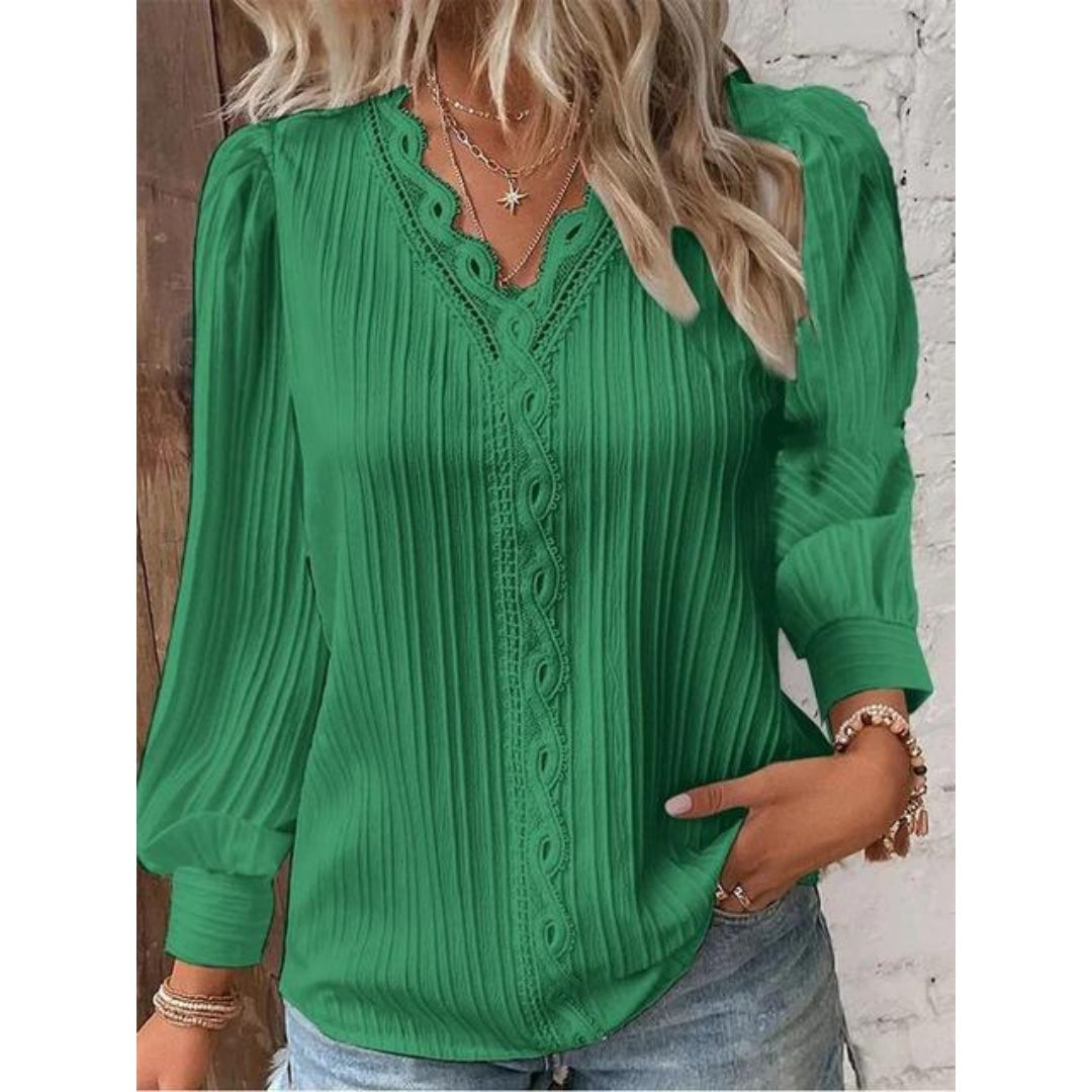 Isla | Pintuck Lace Blouse