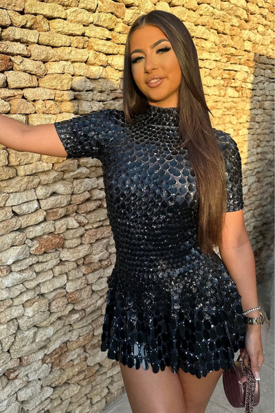Vesper | Gold Mini Dress