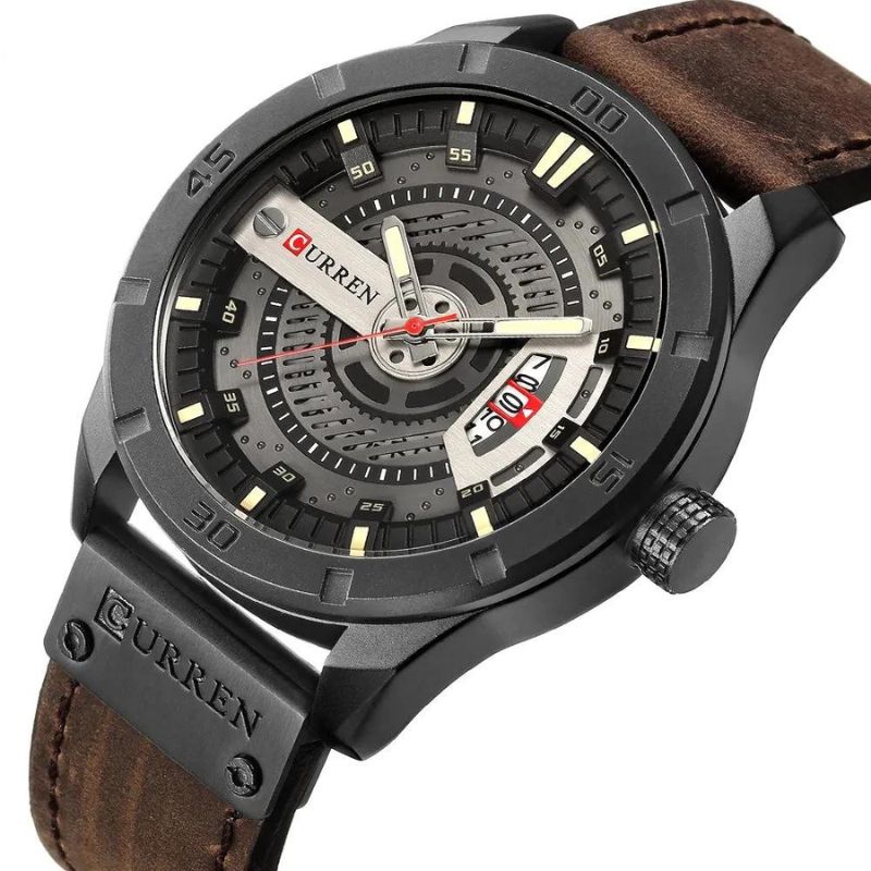 Men's Sporty Military Watch with Quartz Movement