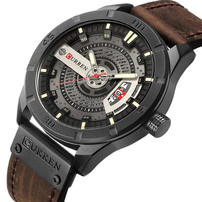 Men's Sporty Military Watch with Quartz Movement