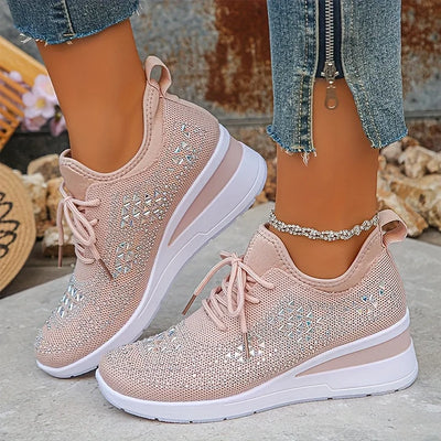 Giselle™ – Orthopaedic Sneakers with Sparkling Rhinestones