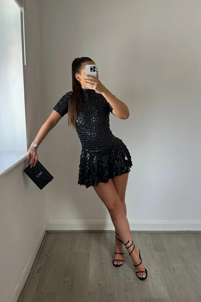 Vesper | Gold Mini Dress