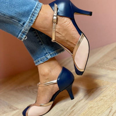 Laya™ – Colourful and Comfortable T-Strap Court Shoes with Round Toe