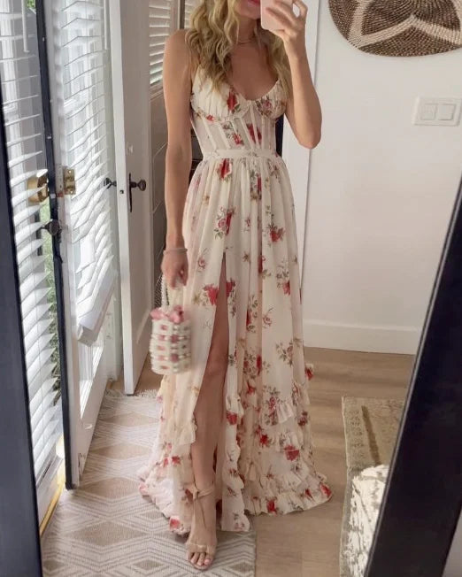 Sonja - Midi Dress with Floral Print