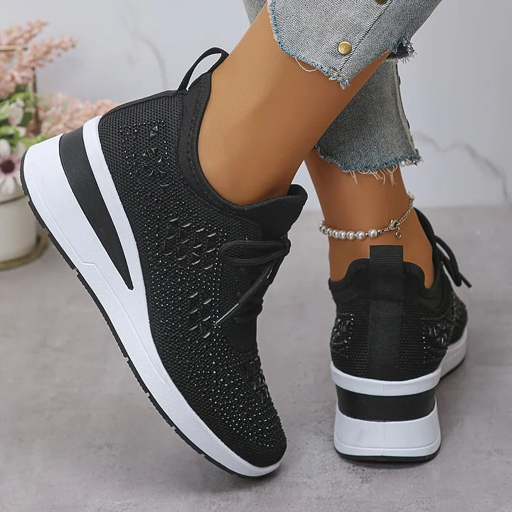 Giselle™ – Orthopaedic Sneakers with Sparkling Rhinestones