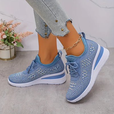 Giselle™ – Orthopaedic Sneakers with Sparkling Rhinestones