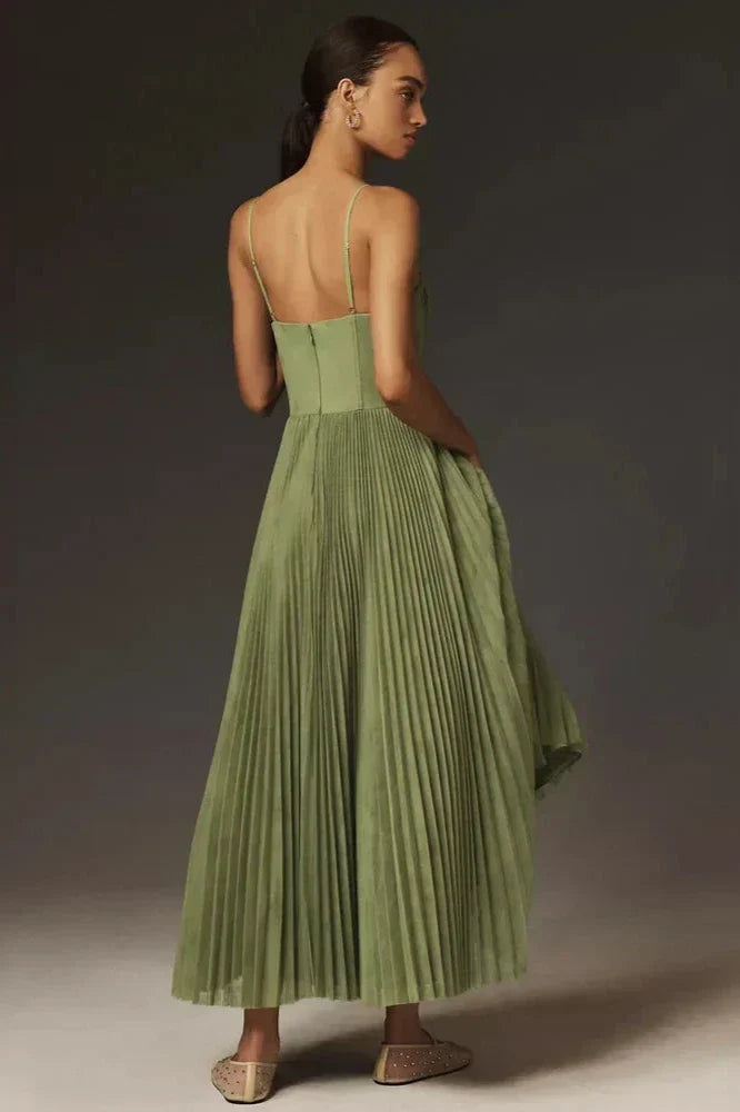 Isabella – Pleated Tulle Midi Dress