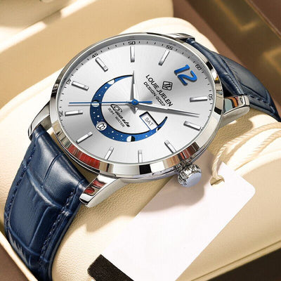 Elegant Luminous Watch with Moon Phase