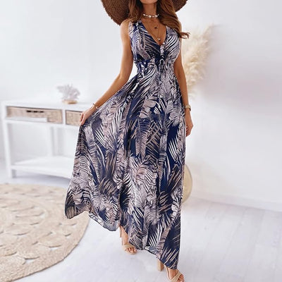 Venice - Printed Floral Summer Maxi Dress