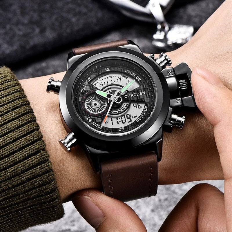 Fashion Watch with Dual Time Display