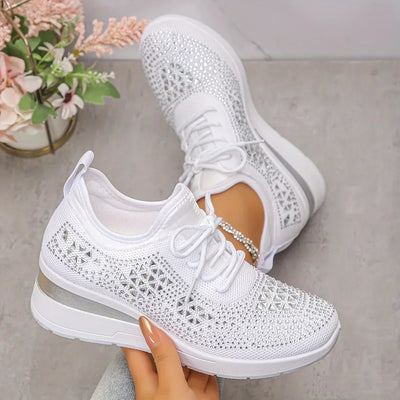 Giselle™ – Orthopaedic Sneakers with Sparkling Rhinestones
