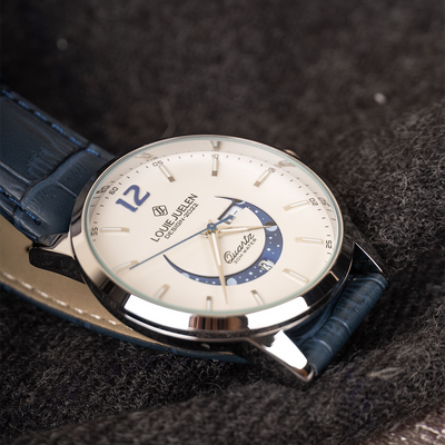 Elegant Luminous Watch with Moon Phase