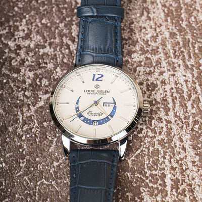 Elegant Luminous Watch with Moon Phase