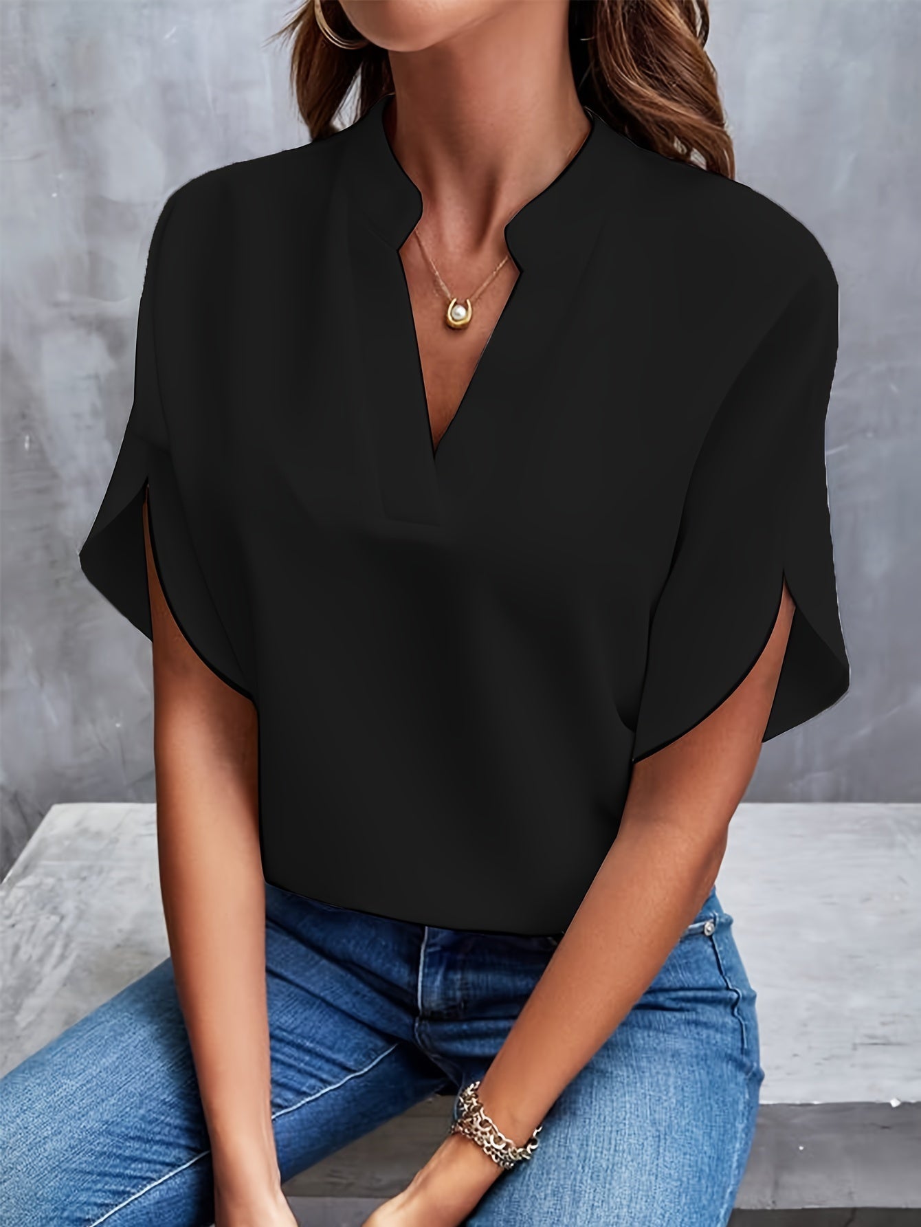 Lena | Luxe V-Neck Blouse