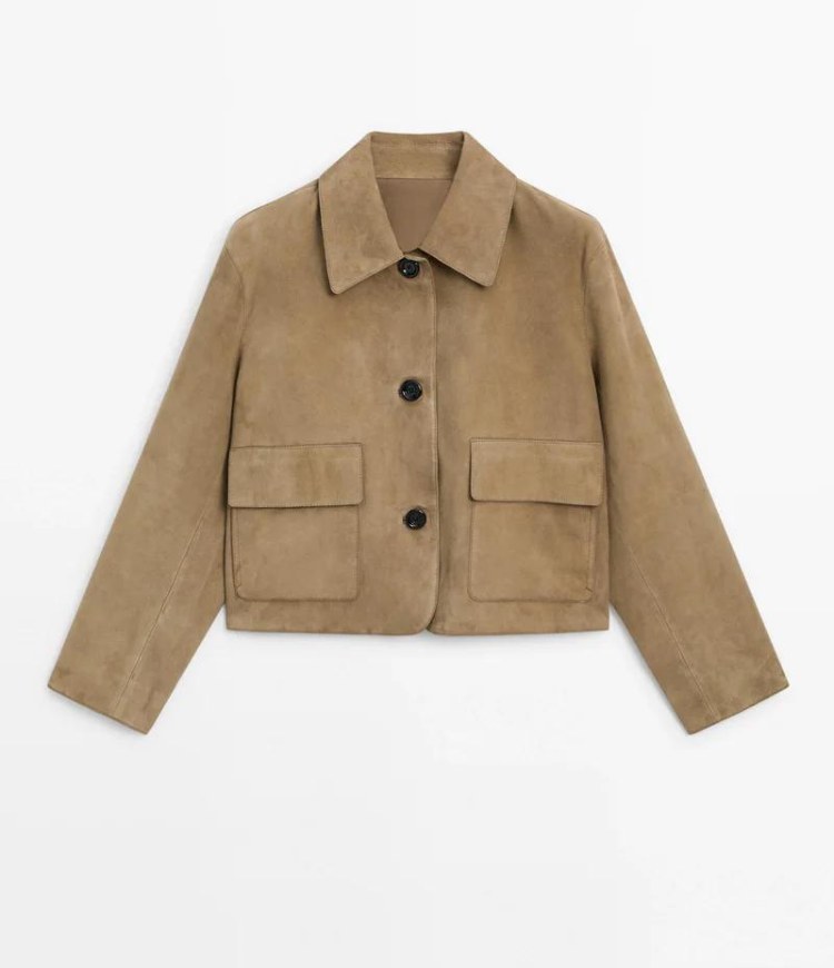 Karly - Beige Leather Jacket