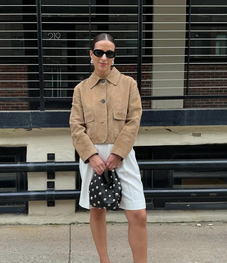 Karly - Beige Leather Jacket